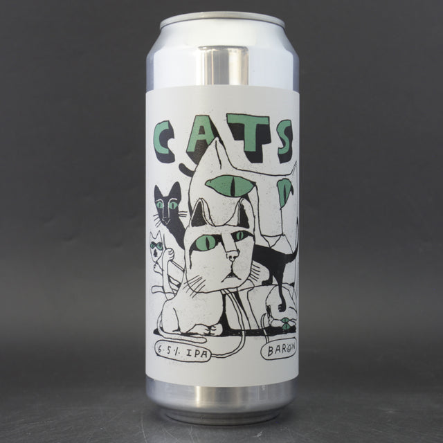This is a can of Baron - Cats - 6.5% (500ml). It is a IPA craft beer available to buy from Ghost Whale, voted London's best craft beer shop.