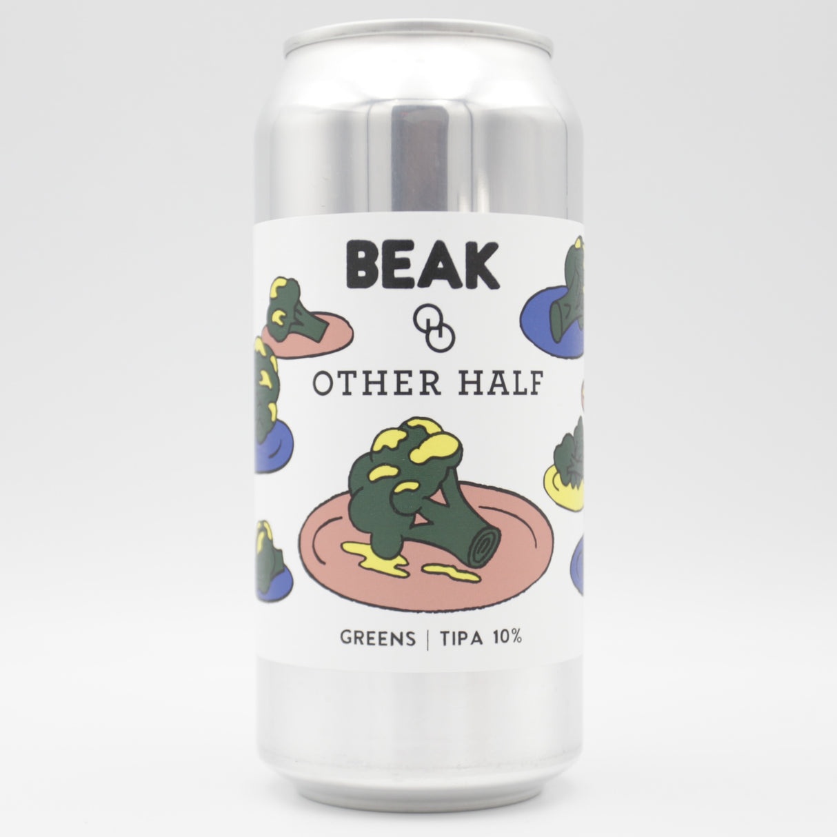 This is a can of Beak / Other Half - Greens 2026 - 10% (440ml). It is a Triple IPA craft beer available to buy from Ghost Whale, voted London's best craft beer shop.