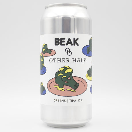 This is a can of Beak / Other Half - Greens 2026 - 10% (440ml). It is a Triple IPA craft beer available to buy from Ghost Whale, voted London's best craft beer shop.