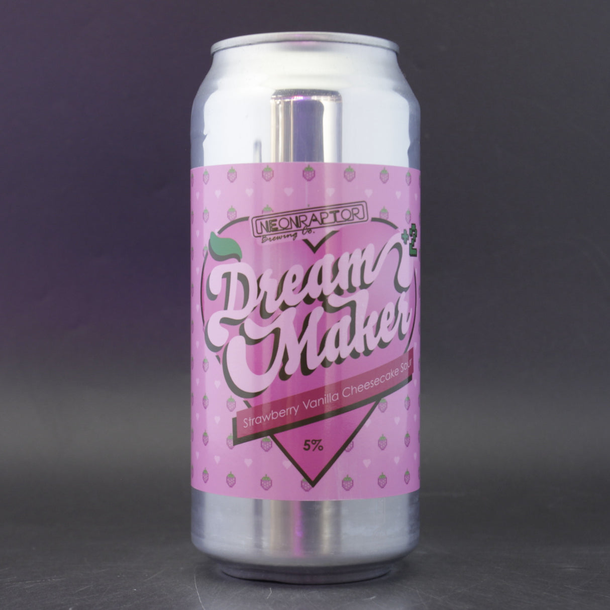 This is a can of Neon Raptor - Dream Maker - 5% (440ml). It is a Sour craft beer available to buy from Ghost Whale, voted London's best craft beer shop.