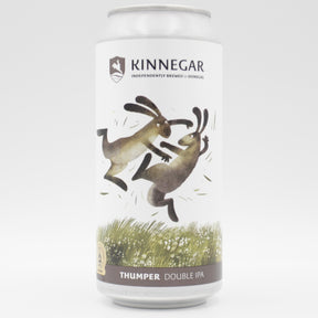 This is a can of Kinnegar - Thumper - 7.8% (440ml). It is a Double IPA craft beer available to buy from Ghost Whale, voted London's best craft beer shop.