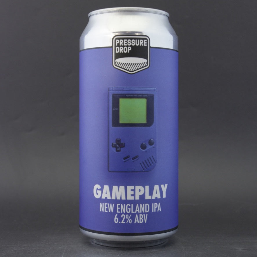 This is a can of Pressure Drop - Gameplay - 6.2% (440ml). It is a IPA craft beer available to buy from Ghost Whale, voted London's best craft beer shop.