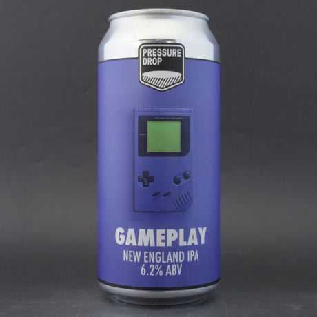 This is a can of Pressure Drop - Gameplay - 6.2% (440ml). It is a IPA craft beer available to buy from Ghost Whale, voted London's best craft beer shop.
