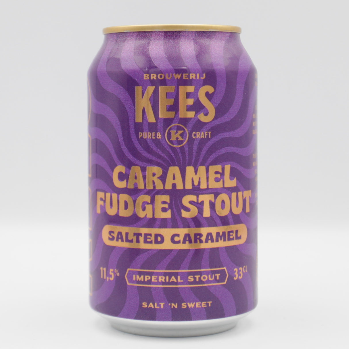This is a can of Kees - Caramel Fudge Stout: Salted Caramel - 11.5% (330ml). It is a Imperial Stout / Porter craft beer available to buy from Ghost Whale, voted London's best craft beer shop.