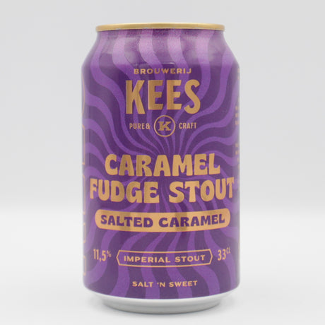 This is a can of Kees - Caramel Fudge Stout: Salted Caramel - 11.5% (330ml). It is a Imperial Stout / Porter craft beer available to buy from Ghost Whale, voted London's best craft beer shop.
