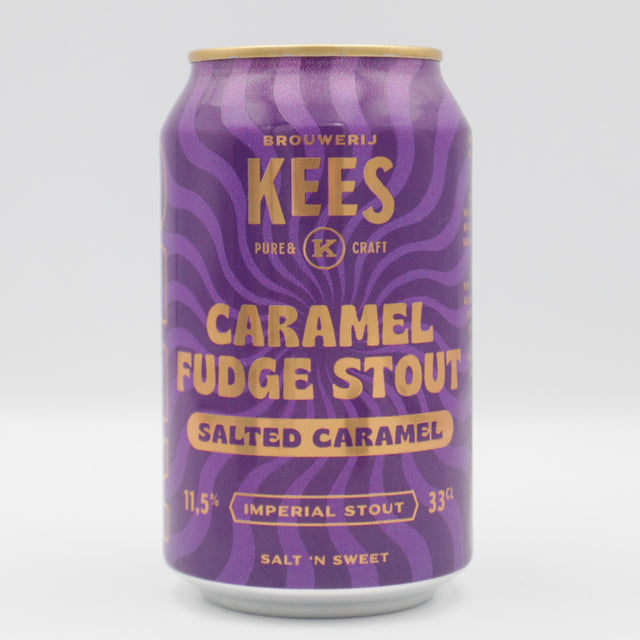This is a can of Kees - Caramel Fudge Stout: Salted Caramel - 11.5% (330ml). It is a Imperial Stout / Porter craft beer available to buy from Ghost Whale, voted London's best craft beer shop.