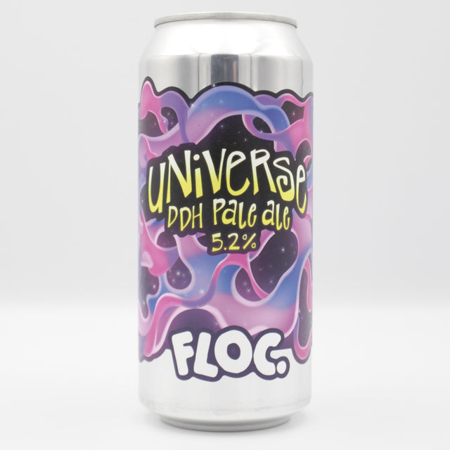 This is a can of Floc - Universe - 5.2% (440ml). It is a Pale Ale craft beer available to buy from Ghost Whale, voted London's best craft beer shop.