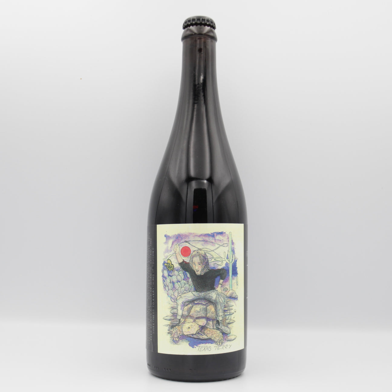 This is a sharing bottle of Forager - Texas Terry - 15.2% (750ml). It is a Imperial Stout / Porter craft beer available to buy from Ghost Whale, voted London's best craft beer shop.