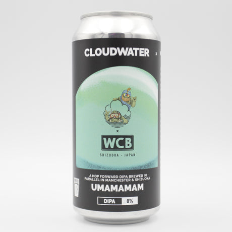 This is a can of Cloudwater / West Coast Brewing - Umamamam - 8% (440ml). It is a Double IPA craft beer available to buy from Ghost Whale, voted London's best craft beer shop.