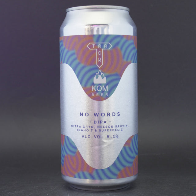 This is a can of Track - No Words - 8% (440ml). It is a Double IPA craft beer available to buy from Ghost Whale, voted London's best craft beer shop.