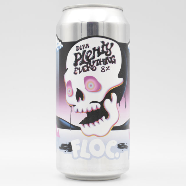 This is a can of Floc - Plenty Everything 2026 - 8% (440ml). It is a Double IPA craft beer available to buy from Ghost Whale, voted London's best craft beer shop.