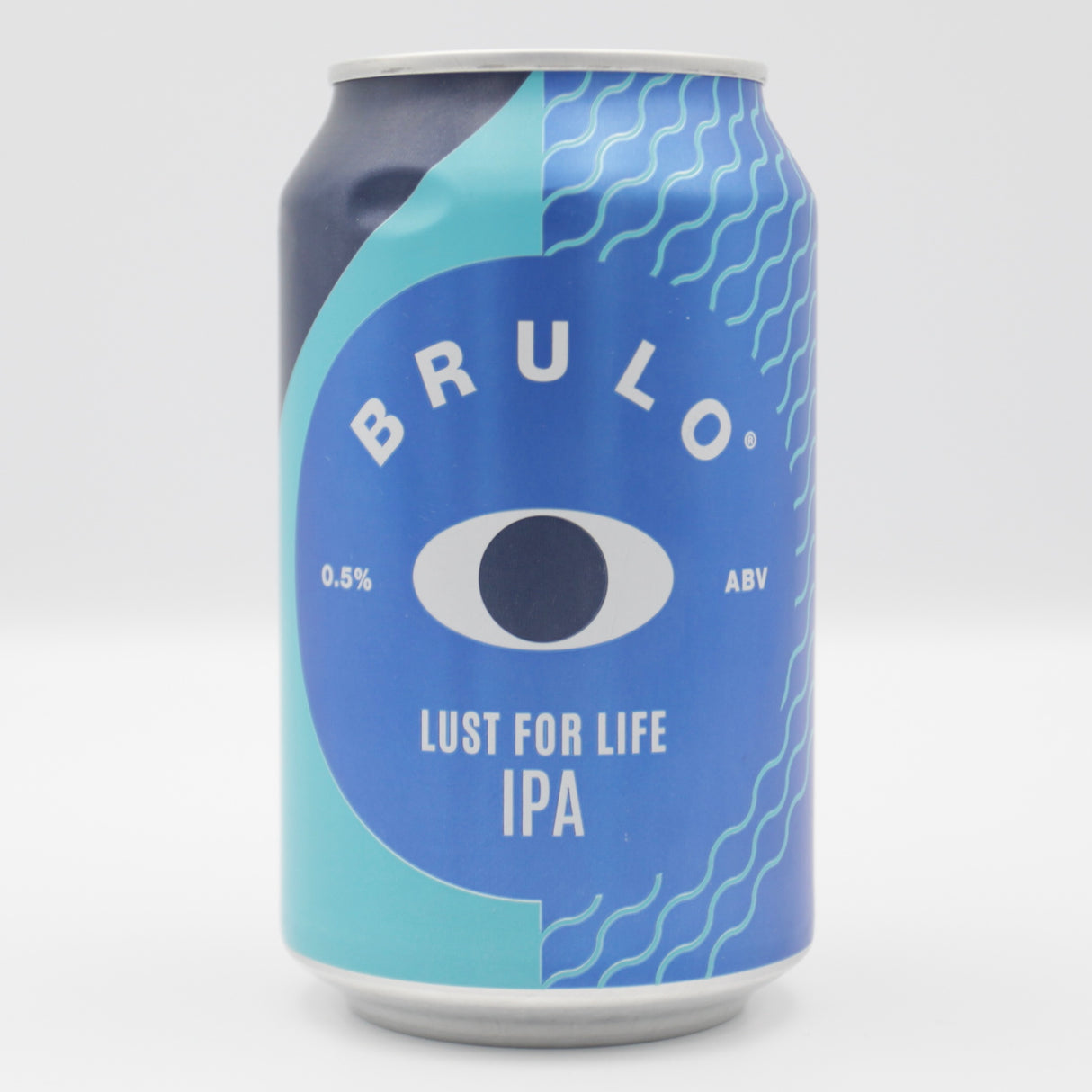 This is a can of Brulo - Lust For Life - 0% (330ml). It is a IPA craft beer available to buy from Ghost Whale, voted London's best craft beer shop.