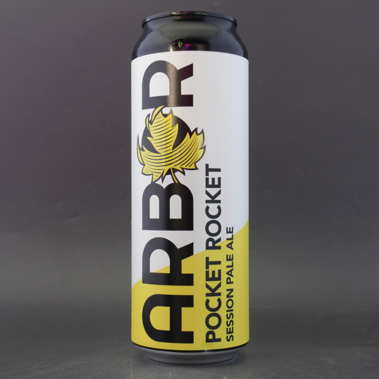 This is a can of Arbor - Pocket Rocket - 3.4% (568ml). It is a Pale Ale craft beer available to buy from Ghost Whale, voted London's best craft beer shop.