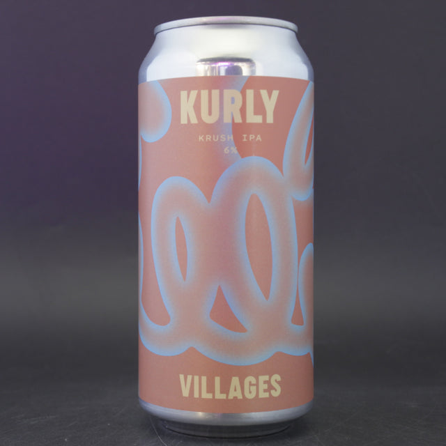 This is a can of Villages - Kurly - 6% (440ml). It is a IPA craft beer available to buy from Ghost Whale, voted London's best craft beer shop.