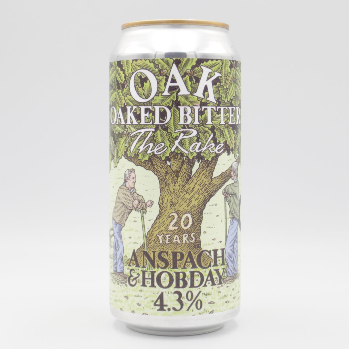 This is a can of Anspach & Hobday - Oak - 4.3% (440ml). It is a Pale Ale craft beer available to buy from Ghost Whale, voted London's best craft beer shop.
