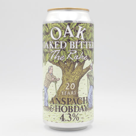 This is a can of Anspach & Hobday - Oak - 4.3% (440ml). It is a Pale Ale craft beer available to buy from Ghost Whale, voted London's best craft beer shop.