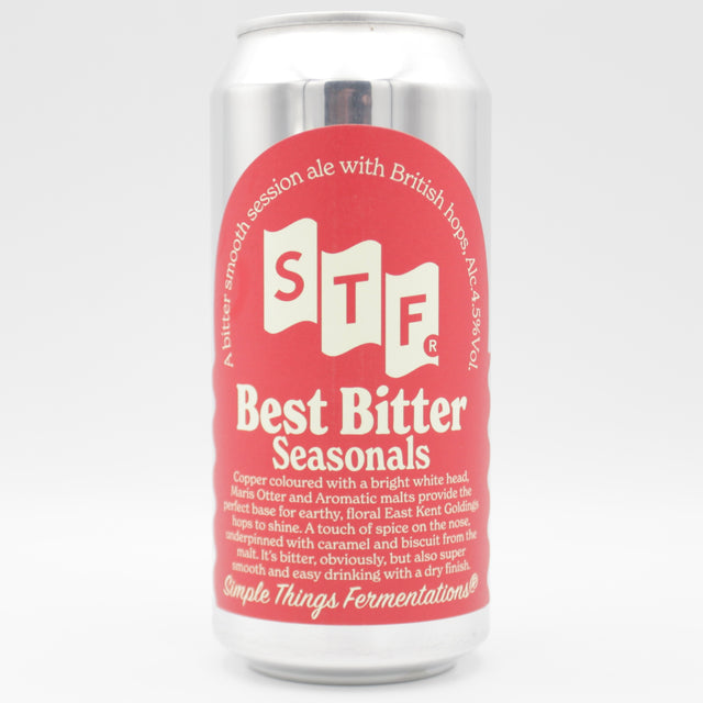 This is a can of Simple Things Fermentations - Best Bitter - 4.5% (440ml). It is a Traditional English Ale craft beer available to buy from Ghost Whale, voted London's best craft beer shop.