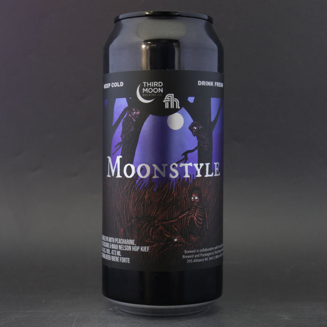 This is a can of Third Moon - Moonstyle - 8% (473ml). It is a Double IPA craft beer available to buy from Ghost Whale, voted London's best craft beer shop.