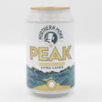 This is a can of Northern Monk - Peak - 0.5% (330ml). It is a Lager / Pilsner / Kölsch craft beer available to buy from Ghost Whale, voted London's best craft beer shop.