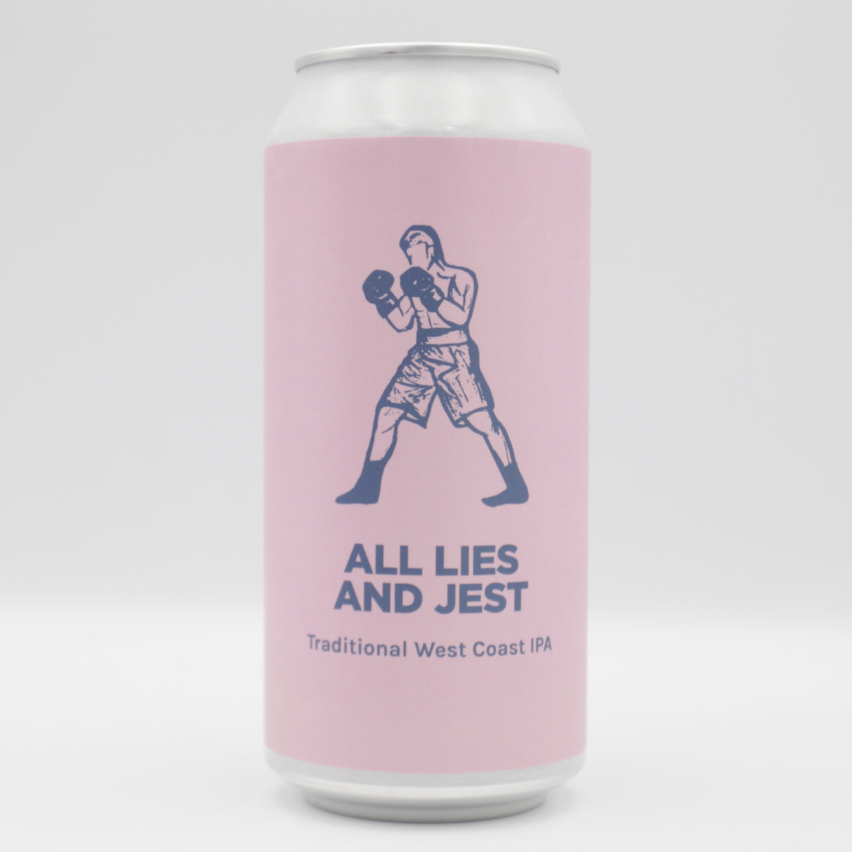 This is a can of Pomona Island - All Lies And Jest - 7% (440ml). It is a IPA craft beer available to buy from Ghost Whale, voted London's best craft beer shop.