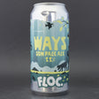 This is a can of Floc - Ways - 5.5% (440ml). It is a Pale Ale craft beer available to buy from Ghost Whale, voted London's best craft beer shop.
