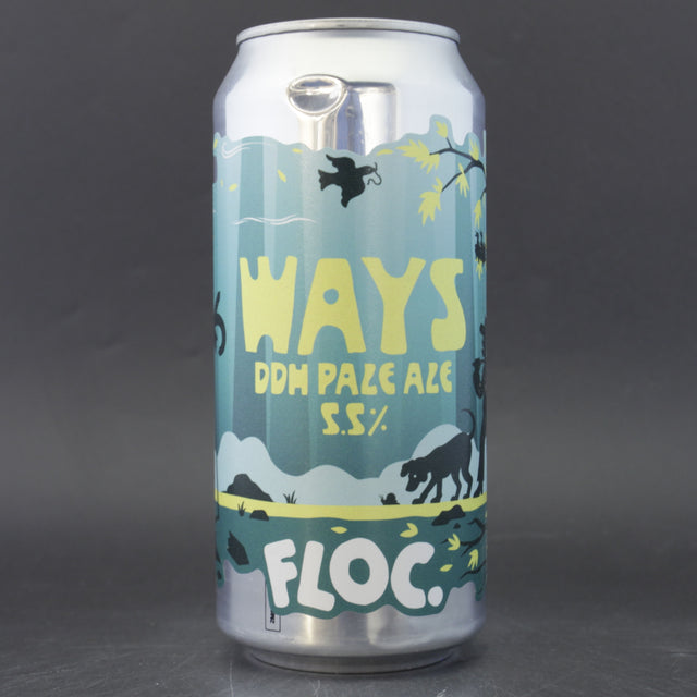 This is a can of Floc - Ways - 5.5% (440ml). It is a Pale Ale craft beer available to buy from Ghost Whale, voted London's best craft beer shop.