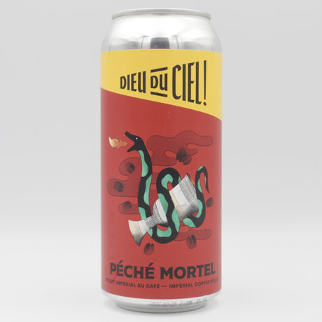 This is a can of Dieu Du Ciel - Peche Mortel - 9.5% (473ml). It is a Imperial Stout / Porter craft beer available to buy from Ghost Whale, voted London's best craft beer shop.