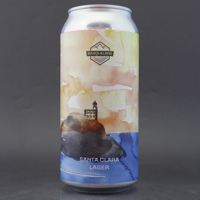 This is a can of Basqueland - Santa Clara - 4.8% (440ml). It is a Lager / Pilsner / Kölsch craft beer available to buy from Ghost Whale, voted London's best craft beer shop.