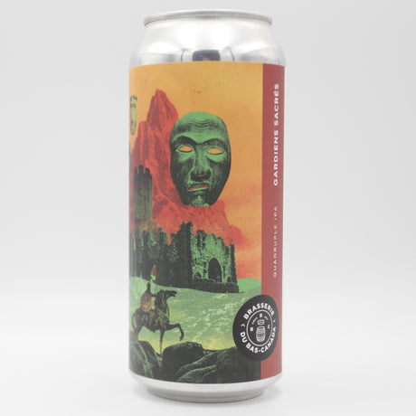 This is a can of Brasserie du Bas - Gardiens Sacrés - 11.3% (473ml). It is a Triple IPA craft beer available to buy from Ghost Whale, voted London's best craft beer shop.