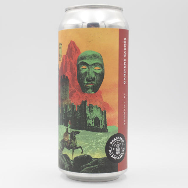 This is a can of Brasserie du Bas - Gardiens Sacrés - 11.3% (473ml). It is a Triple IPA craft beer available to buy from Ghost Whale, voted London's best craft beer shop.