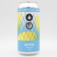 This is a can of Drop Project / New Bristol Brewery - Sippin - 2.8% (440ml). It is a Radler craft beer available to buy from Ghost Whale, voted London's best craft beer shop.