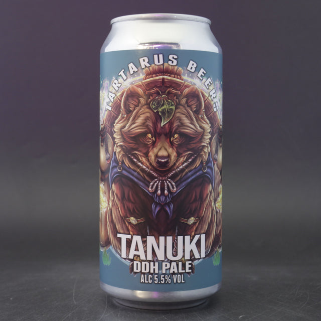 This is a can of Tartarus - Tanuki - 5.5% (440ml). It is a Pale Ale craft beer available to buy from Ghost Whale, voted London's best craft beer shop.