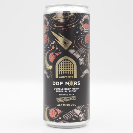 This is a can of Vault City - DDF M*rs - 15.5% (330ml). It is a Imperial Stout / Porter craft beer available to buy from Ghost Whale, voted London's best craft beer shop.