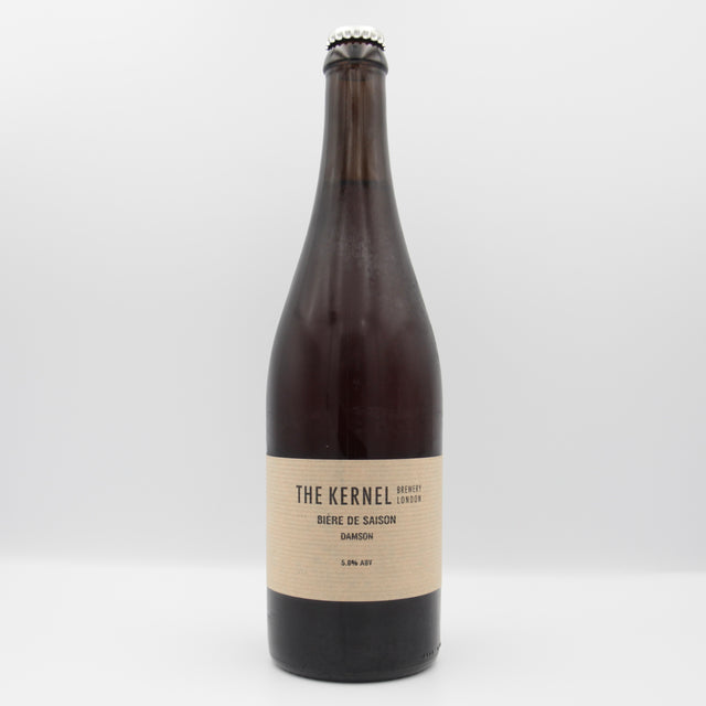 This is a sharing bottle of The Kernel - Biere de Saison: Damson - 5.8% (750ml). It is a Wild Ale craft beer available to buy from Ghost Whale, voted London's best craft beer shop.