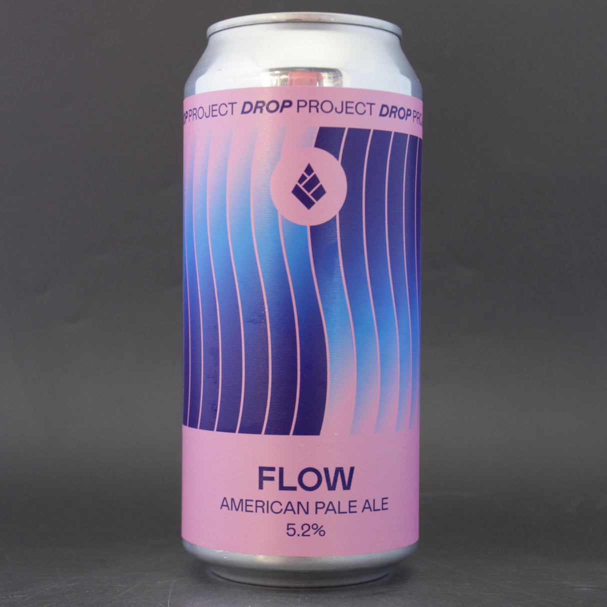 This is a can of Drop Project - Flow - 5.2% (440ml). It is a Pale Ale craft beer available to buy from Ghost Whale, voted London's best craft beer shop.