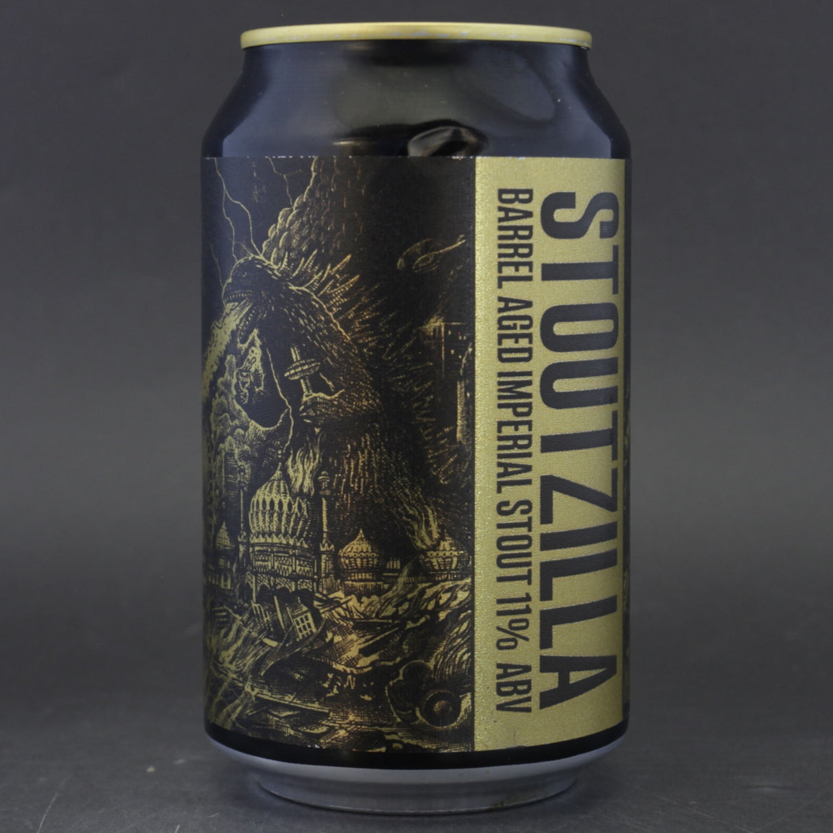 This is a can of UnBarred - BA Stoutzilla 2024 - 11% (330ml). It is a Imperial Stout / Porter craft beer available to buy from Ghost Whale, voted London's best craft beer shop.