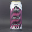 This is a can of Queer Brewing - Italic - 0.5% (440ml). It is a Pale Ale craft beer available to buy from Ghost Whale, voted London's best craft beer shop.