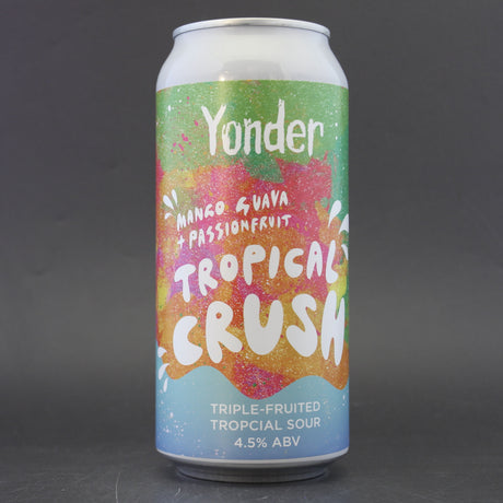 This is a can of Yonder - Tropical Crush - 4.5% (440ml). It is a Sour craft beer available to buy from Ghost Whale, voted London's best craft beer shop.