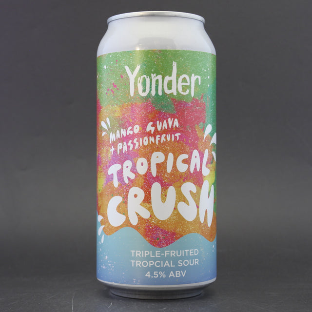 This is a can of Yonder - Tropical Crush - 4.5% (440ml). It is a Sour craft beer available to buy from Ghost Whale, voted London's best craft beer shop.