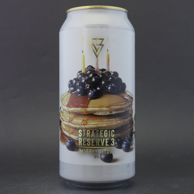 This is a can of Azvex - Strategic Reserve 3 - 12% (440ml). It is a Imperial Stout / Porter craft beer available to buy from Ghost Whale, voted London's best craft beer shop.