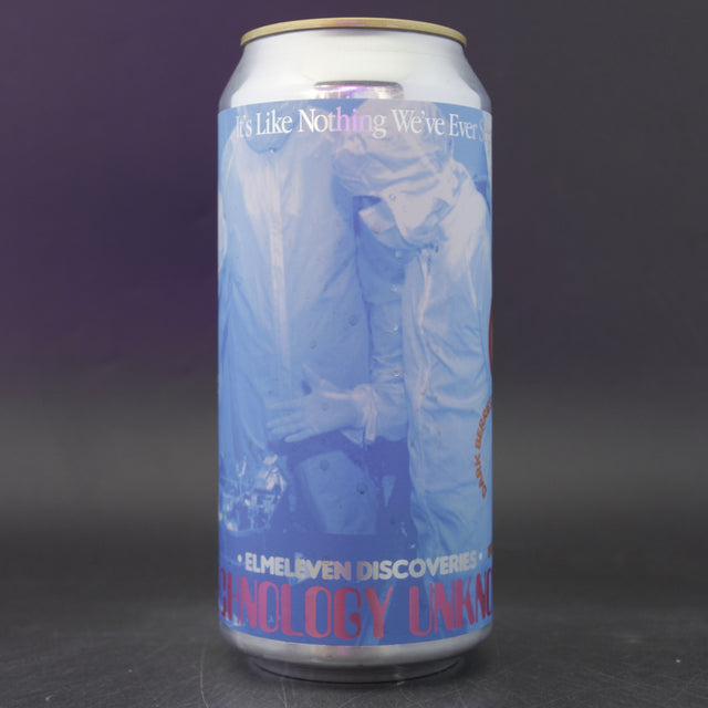 This is a can of Elm Eleven - Technology Unknown - 5% (440ml). It is a Sour craft beer available to buy from Ghost Whale, voted London's best craft beer shop.