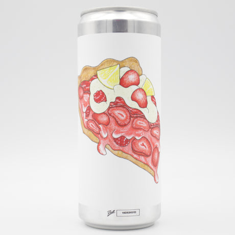 This is a can of Brewski - Strawberry Pie - 4% (330ml). It is a Sour craft beer available to buy from Ghost Whale, voted London's best craft beer shop.
