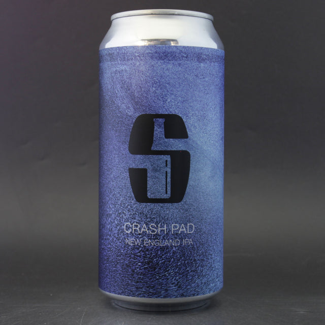 This is a can of Salikatt - Crash Pad - 6% (440ml). It is a IPA craft beer available to buy from Ghost Whale, voted London's best craft beer shop.