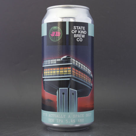 This is a can of State Of Kind - It's Actually A Space Ship - 5.4% (440ml). It is a Pale Ale craft beer available to buy from Ghost Whale, voted London's best craft beer shop.