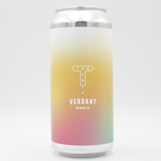 This is a can of Track / Verdant - Flux: Phase 9 - 8% (440ml). It is a Double IPA craft beer available to buy from Ghost Whale, voted London's best craft beer shop.