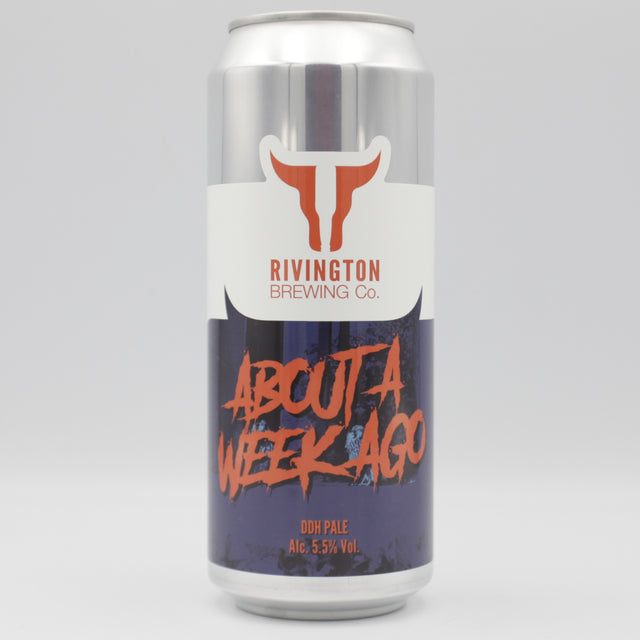 This is a can of Rivington - About A Week Ago - 5.5% (500ml). It is a Pale Ale craft beer available to buy from Ghost Whale, voted London's best craft beer shop.