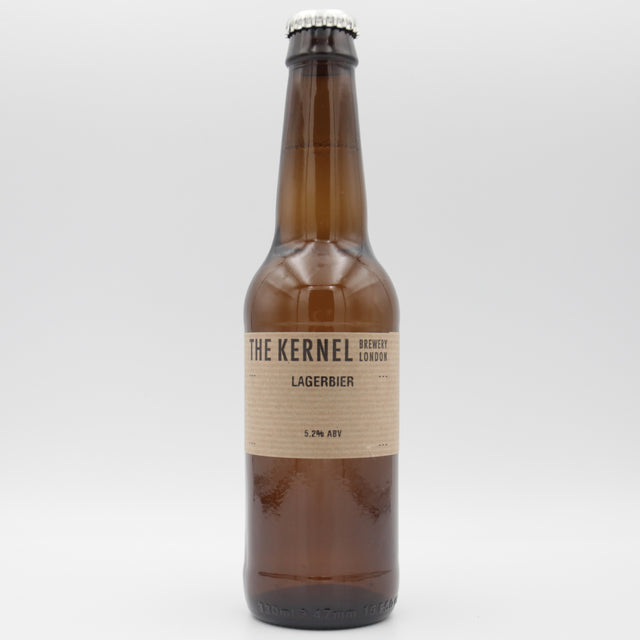 This is a bottle of The Kernel - Lagerbier - 5.2% (330ml). It is a Lager / Pilsner / Kölsch craft beer available to buy from Ghost Whale, voted London's best craft beer shop.