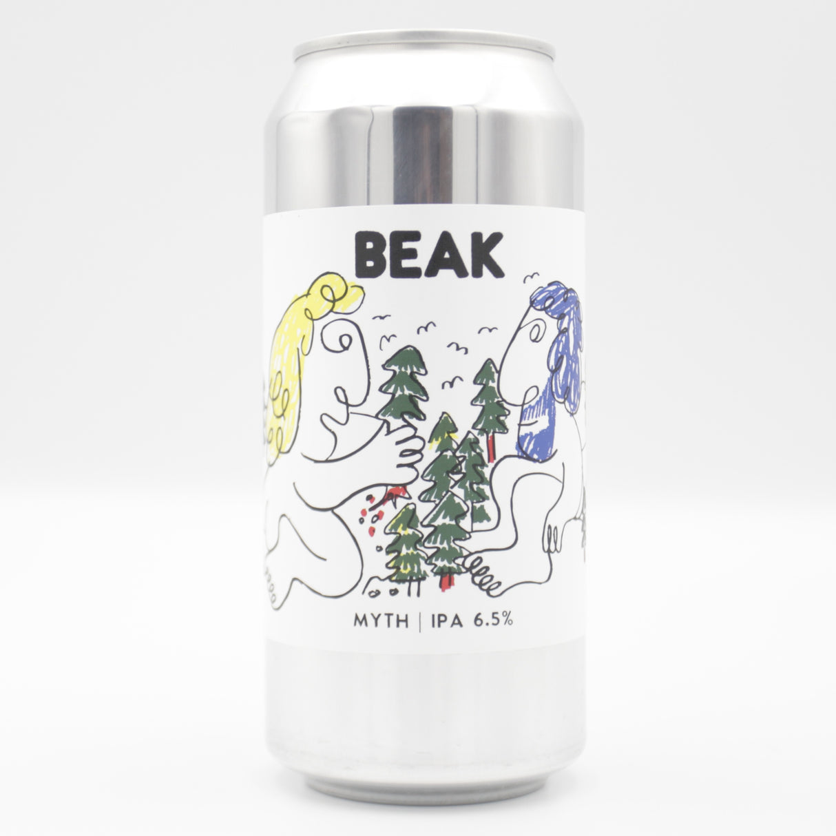 This is a can of Beak - Myth - 6.5% (440ml). It is a IPA craft beer available to buy from Ghost Whale, voted London's best craft beer shop.