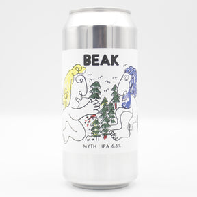 This is a can of Beak - Myth - 6.5% (440ml). It is a IPA craft beer available to buy from Ghost Whale, voted London's best craft beer shop.