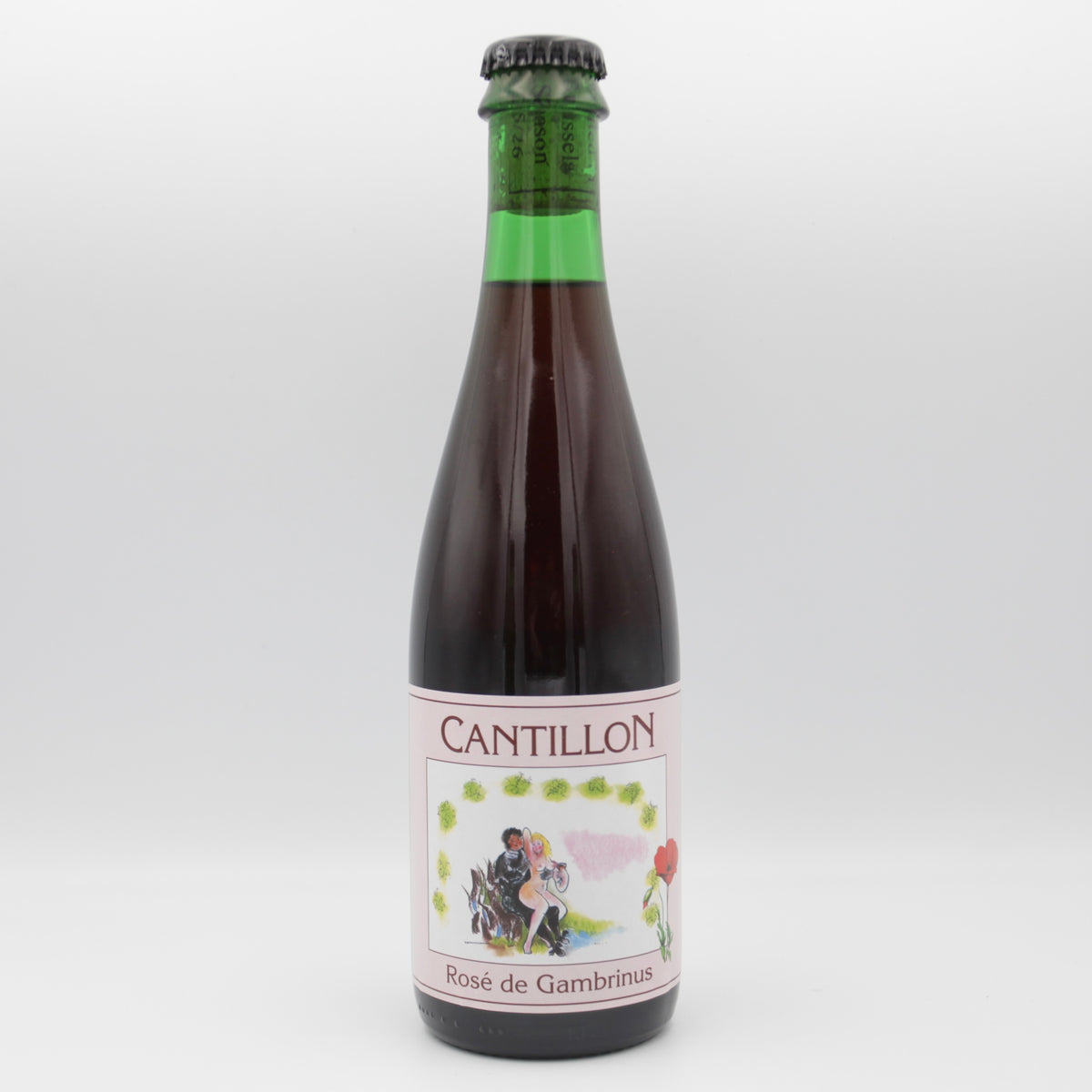 This is a bottle of Cantillon - Rose de Gambrinus - 5% (375ml). It is a Lambic craft beer available to buy from Ghost Whale, voted London's best craft beer shop.